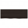 Blat do łazienki, ciemnobrązowy, 80x30x(2-6) cm, lite drewno