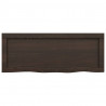 Blat do łazienki, ciemnobrązowy, 80x30x(2-6) cm, lite drewno