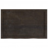 Blat do łazienki, ciemnobrązowy, 80x50x(2-4) cm, lite drewno