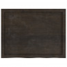 Blat do łazienki, ciemnobrązowy, 80x60x(2-4) cm, lite drewno