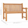 Ławka ogrodowa Brązowy 120 x 69 x 92 cm Lite drewno tekowe