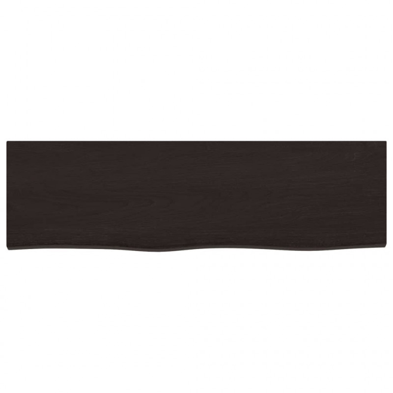 Blat do łazienki, ciemnobrązowy, 100x30x(2-4) cm, lite drewno