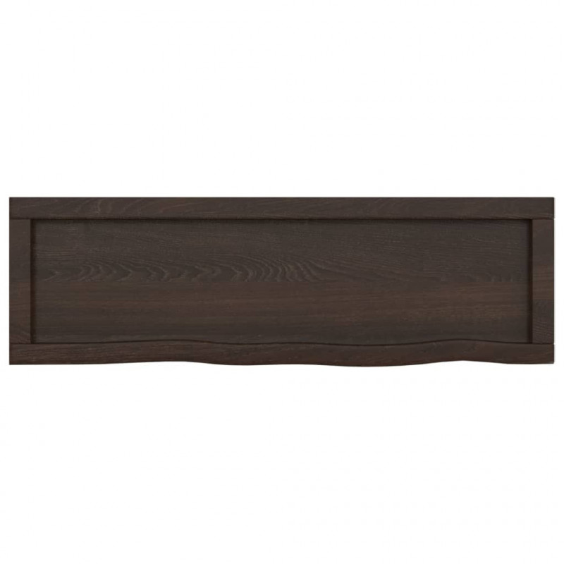 Blat do łazienki, ciemnobrązowy, 100x30x(2-4) cm, lite drewno
