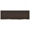 Blat do łazienki, ciemnobrązowy, 100x30x(2-4) cm, lite drewno