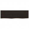 Blat do łazienki, ciemnobrązowy, 100x30x(2-6) cm, lite drewno