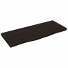 Blat do łazienki, ciemnobrązowy, 100x40x(2-4) cm, lite drewno