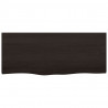 Blat do łazienki, ciemnobrązowy, 100x40x(2-4) cm, lite drewno