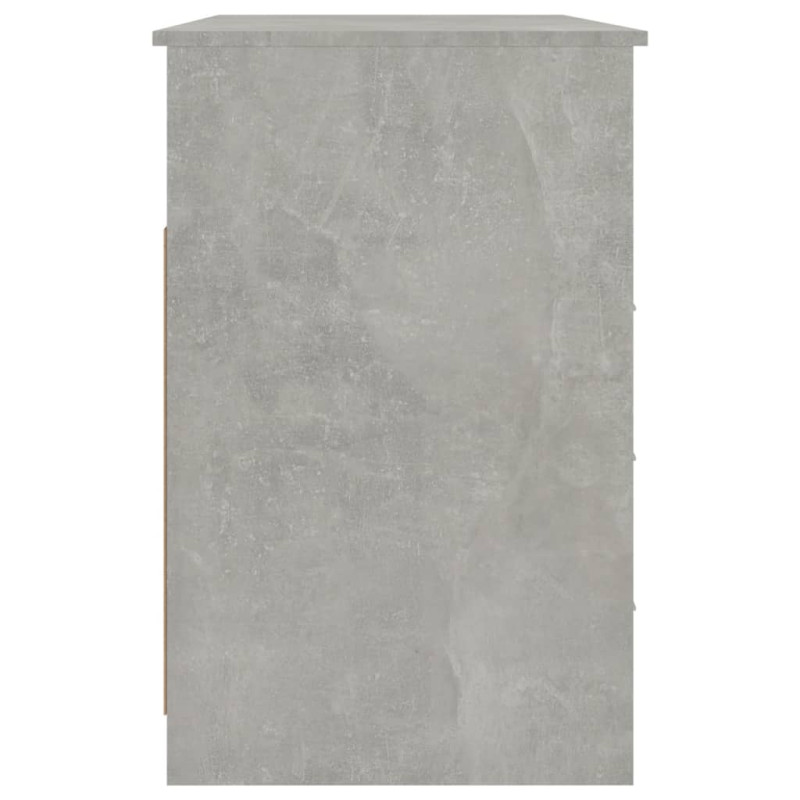 Biurko z szufladami, szarość betonu, 102x50x76 cm