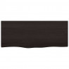 Blat do łazienki, ciemnobrązowy, 100x40x(2-6) cm, lite drewno
