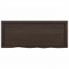 Blat do łazienki, ciemnobrązowy, 100x40x(2-6) cm, lite drewno