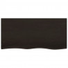 Blat do łazienki, ciemnobrązowy, 100x50x(2-6) cm, lite drewno