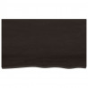 Blat do łazienki, ciemnobrązowy, 100x60x(2-4) cm, lite drewno