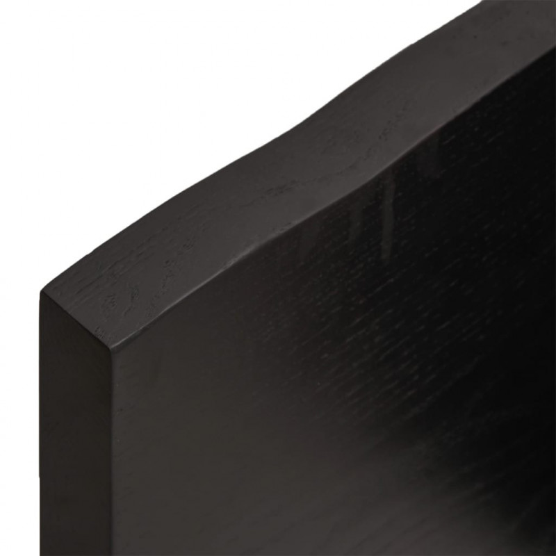 Blat do łazienki, ciemnobrązowy, 100x60x(2-4) cm, lite drewno
