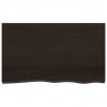 Blat do łazienki, ciemnobrązowy, 100x60x(2-6) cm, lite drewno