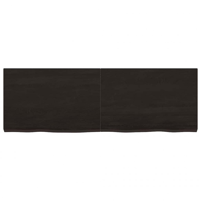 Blat do łazienki, ciemnobrązowy, 120x40x(2-4) cm, lite drewno