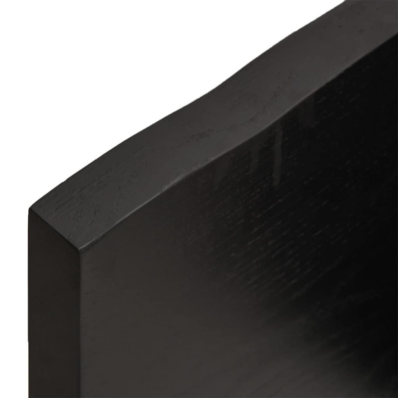 Blat do łazienki, ciemnobrązowy, 120x40x(2-4) cm, lite drewno