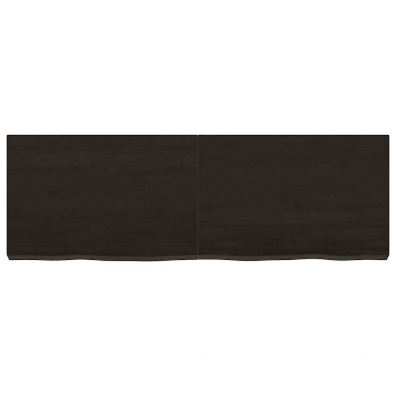 Blat do łazienki, ciemnobrązowy, 120x40x(2-6) cm, lite drewno
