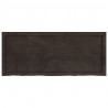 Blat do łazienki, ciemnobrązowy, 120x50x(2-4) cm, lite drewno