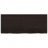 Blat do łazienki, ciemnobrązowy, 120x50x(2-4) cm, lite drewno
