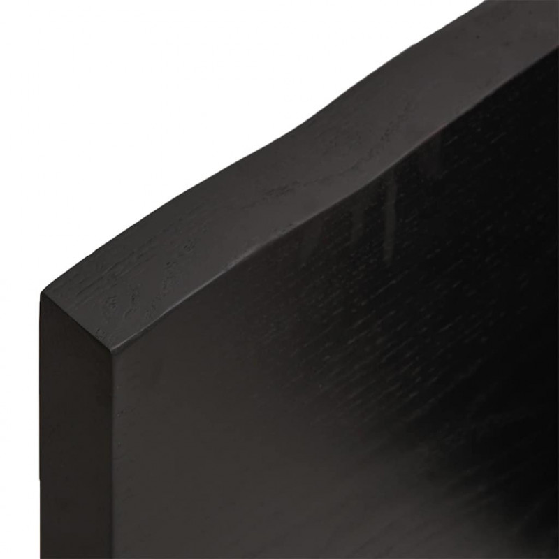 Blat do łazienki, ciemnobrązowy, 120x50x(2-4) cm, lite drewno