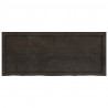Blat do łazienki, ciemnobrązowy, 120x50x(2-6) cm, lite drewno