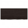 Blat do łazienki, ciemnobrązowy, 120x50x(2-6) cm, lite drewno