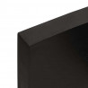 Blat do łazienki, ciemnobrązowy, 120x50x(2-6) cm, lite drewno