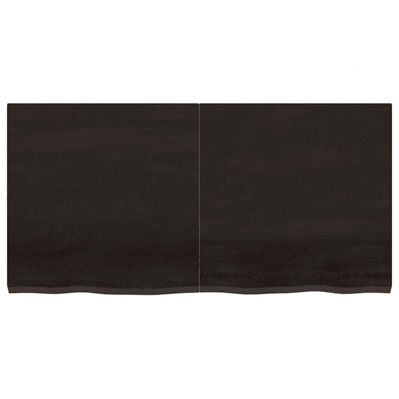 Blat do łazienki, ciemnobrązowy, 120x60x(2-4) cm, lite drewno