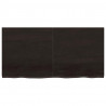 Blat do łazienki, ciemnobrązowy, 120x60x(2-4) cm, lite drewno
