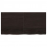 Blat do łazienki, ciemnobrązowy, 120x60x(2-6) cm, lite drewno