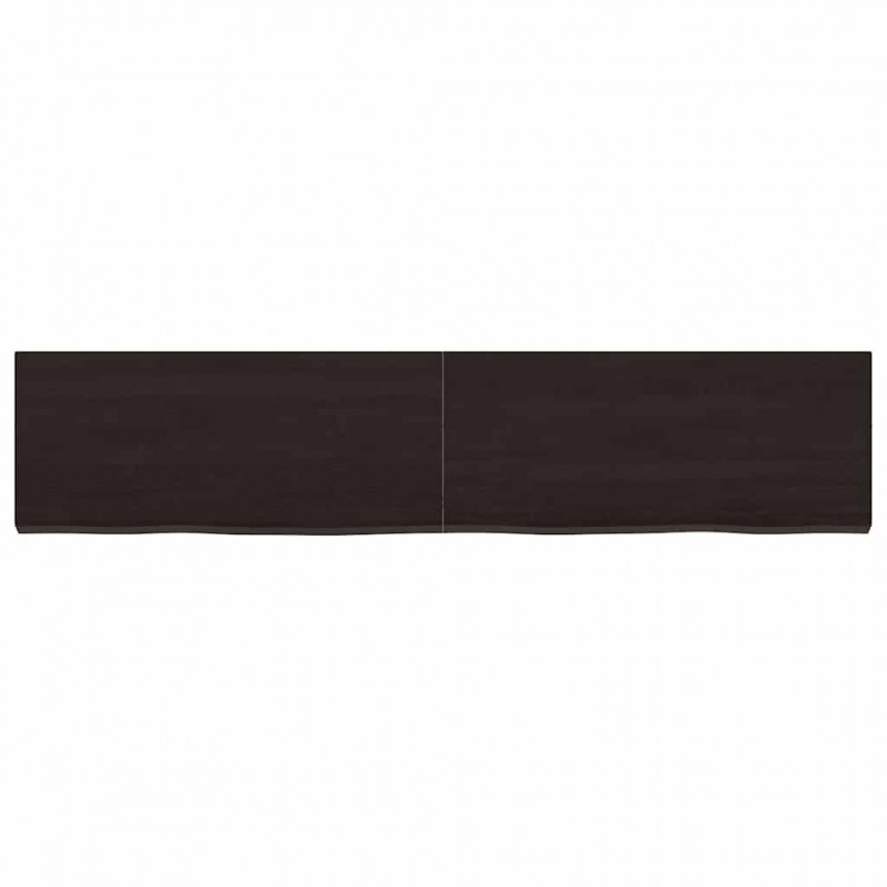 Blat do łazienki, ciemnobrązowy, 140x30x(2-4) cm, lite drewno