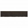 Blat do łazienki, ciemnobrązowy, 140x30x(2-4) cm, lite drewno