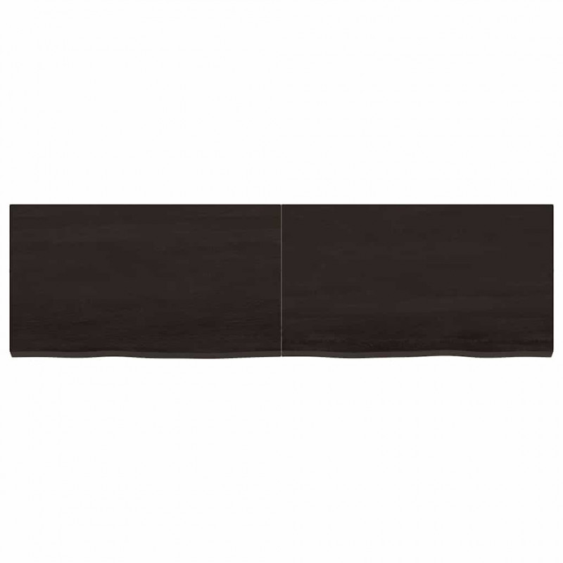 Blat do łazienki, ciemnobrązowy, 140x40x(2-4) cm, lite drewno
