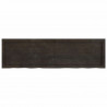 Blat do łazienki, ciemnobrązowy, 140x40x(2-4) cm, lite drewno
