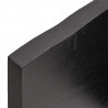 Blat do łazienki, ciemnobrązowy, 140x40x(2-4) cm, lite drewno