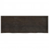 Blat do łazienki, ciemnobrązowy, 140x50x(2-4) cm, lite drewno