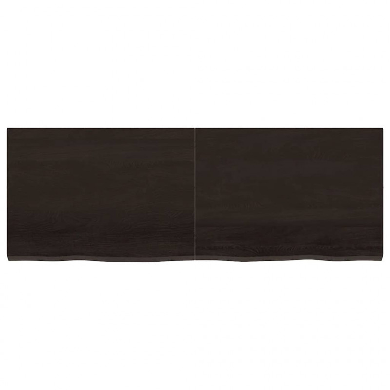 Blat do łazienki, ciemnobrązowy, 140x50x(2-4) cm, lite drewno