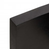 Blat do łazienki, ciemnobrązowy, 140x50x(2-6) cm, lite drewno