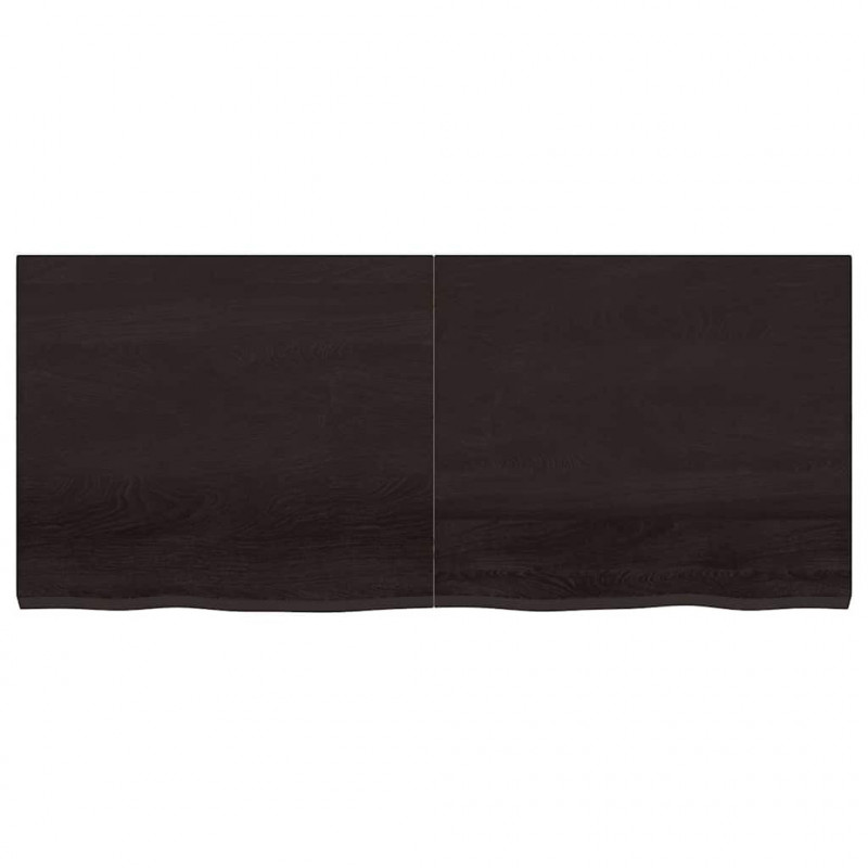 Blat do łazienki, ciemnobrązowy, 140x60x(2-4) cm, lite drewno