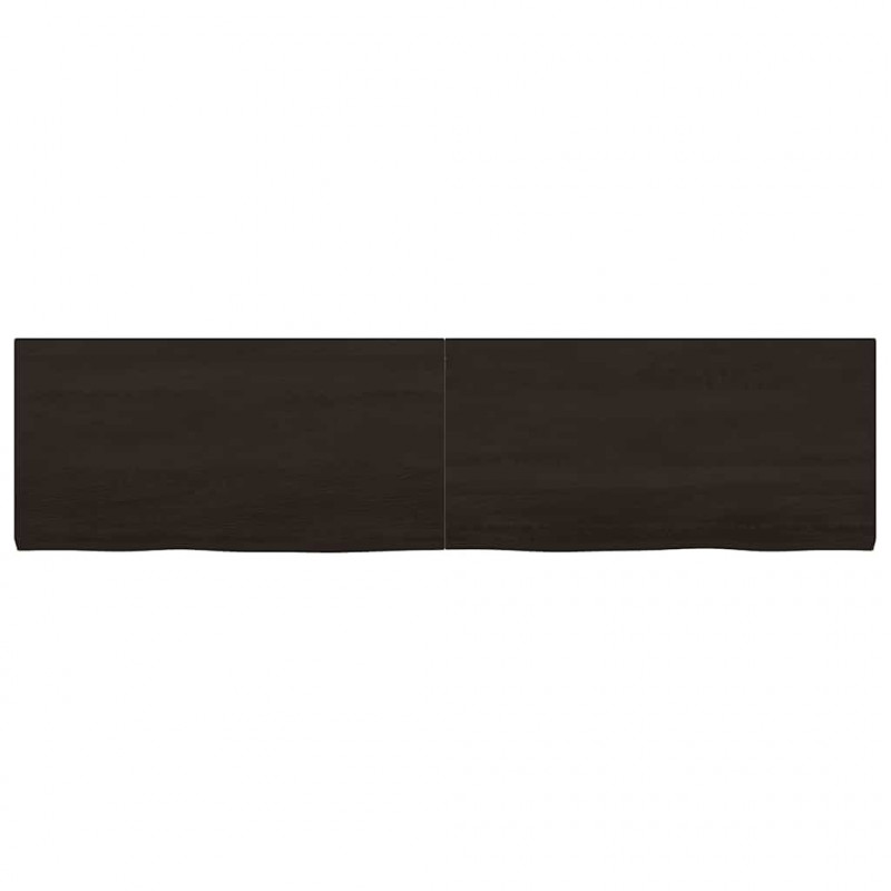 Blat do łazienki, ciemnobrązowy, 160x40x(2-4) cm, lite drewno