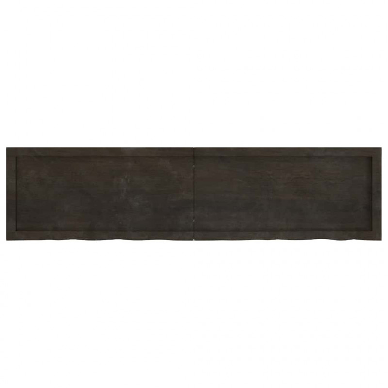 Blat do łazienki, ciemnobrązowy, 160x40x(2-4) cm, lite drewno