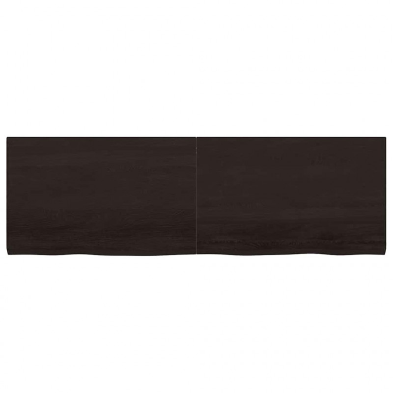 Blat do łazienki, ciemnobrązowy, 160x50x(2-4) cm, lite drewno
