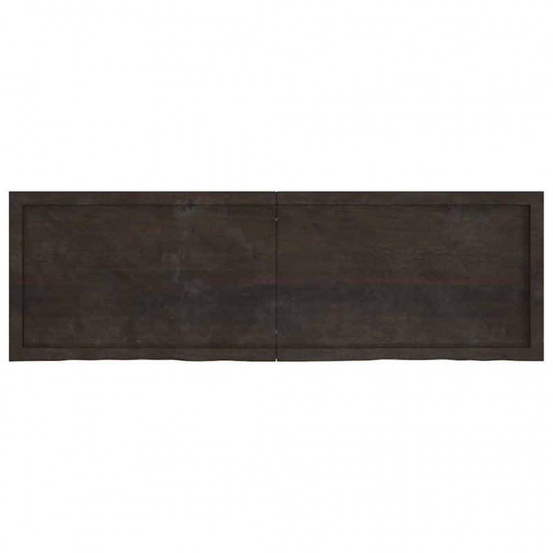 Blat do łazienki, ciemnobrązowy, 160x50x(2-4) cm, lite drewno