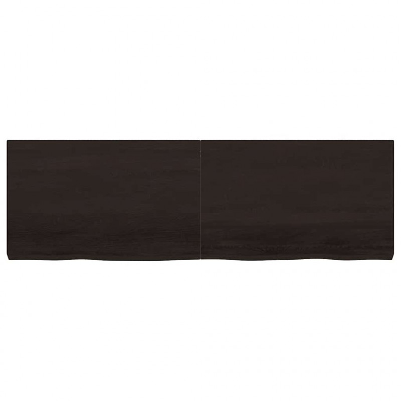 Blat do łazienki, ciemnobrązowy, 160x50x(2-6) cm, lite drewno