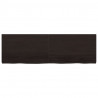 Blat do łazienki, ciemnobrązowy, 160x50x(2-6) cm, lite drewno