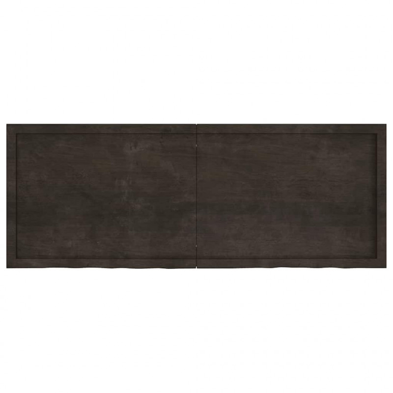 Blat do łazienki, ciemnobrązowy, 160x60x(2-4) cm, lite drewno