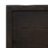 Blat do łazienki, ciemnobrązowy, 160x60x(2-4) cm, lite drewno