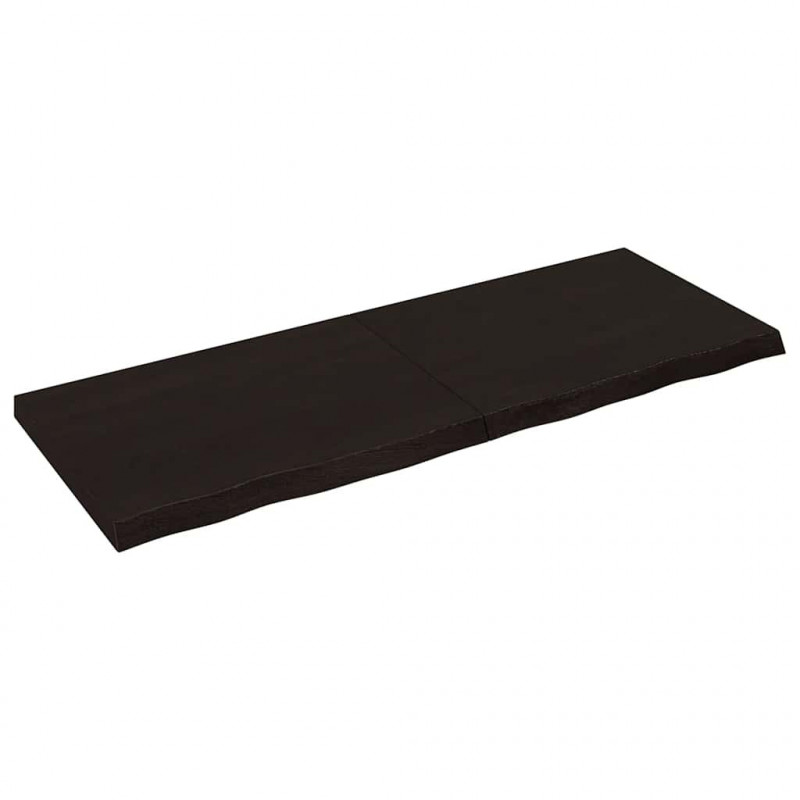 Blat do łazienki, ciemnobrązowy, 160x60x(2-6) cm, lite drewno