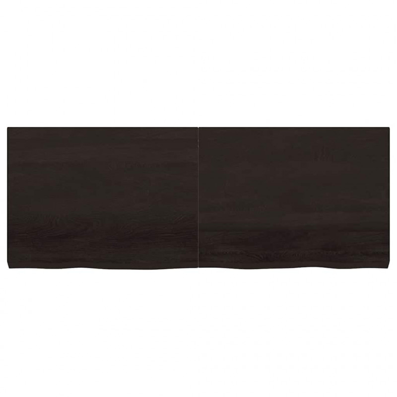 Blat do łazienki, ciemnobrązowy, 160x60x(2-6) cm, lite drewno