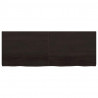 Blat do łazienki, ciemnobrązowy, 160x60x(2-6) cm, lite drewno